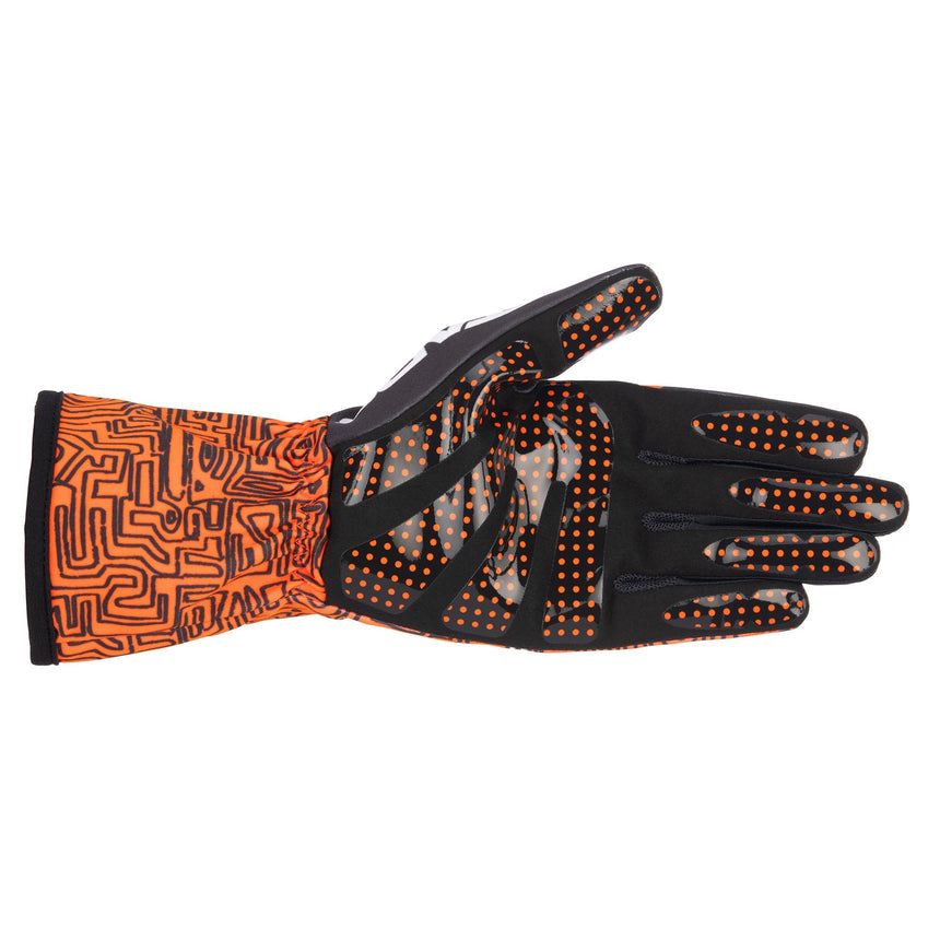 Alpinestars Tech 1-K Race V2 Vertical Kart Gloves Orange Fluro