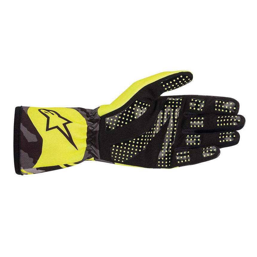 Alpinestars 1 K Race Kart Glove Yellow Fluro Black and Camo